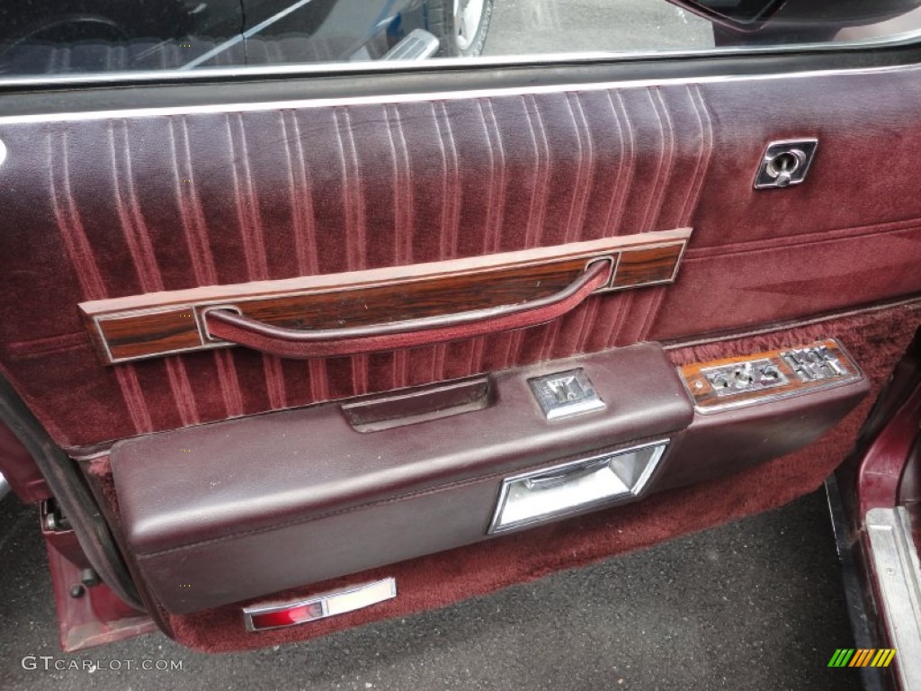 1989 Chevrolet Caprice Classic Brougham Sedan Maroon Door Panel Photo #50536741
