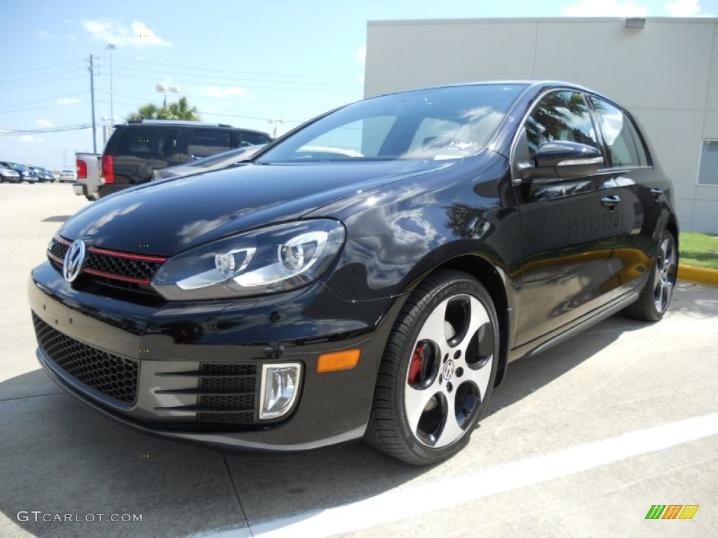 Deep Black Metallic 2011 Volkswagen GTI 4 Door Autobahn Edition Exterior Photo #50537455