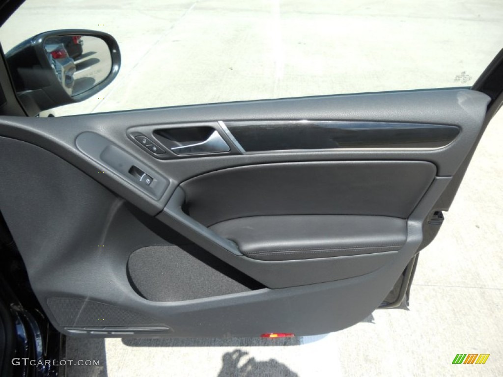 2011 Volkswagen GTI 4 Door Autobahn Edition Titan Black Door Panel Photo #50537590