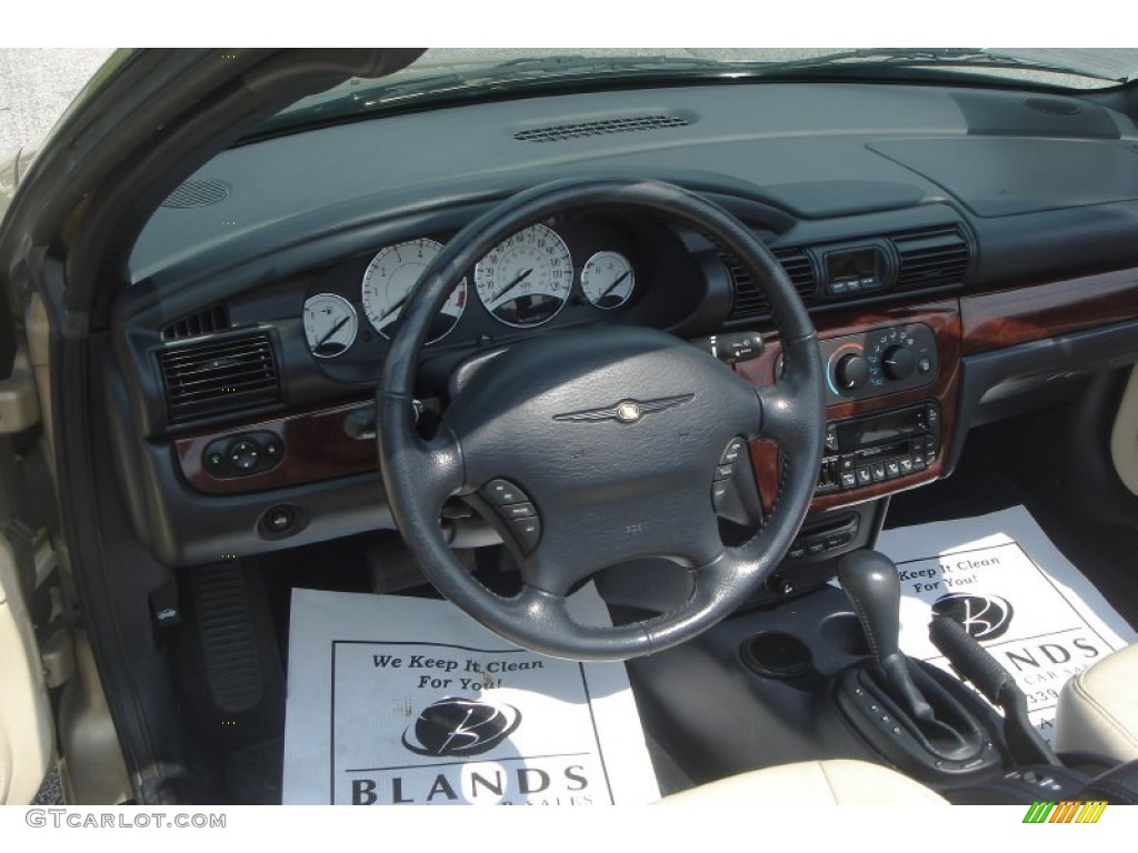 2001 Chrysler Sebring Limited Convertible Sandstone Dashboard Photo #50538253