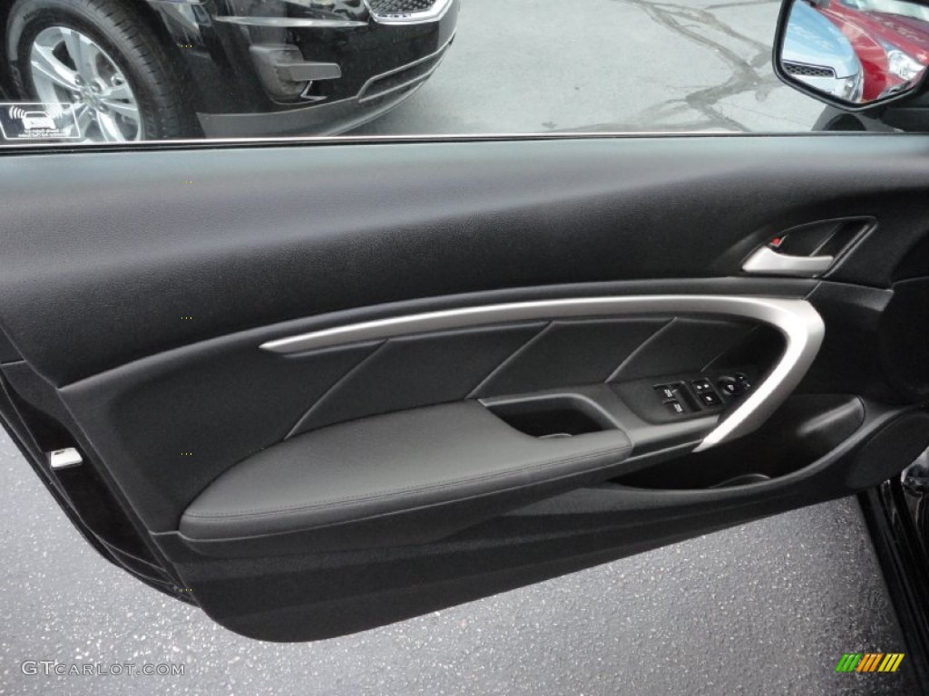 2010 Honda Accord EX Coupe Black Door Panel Photo #50539519