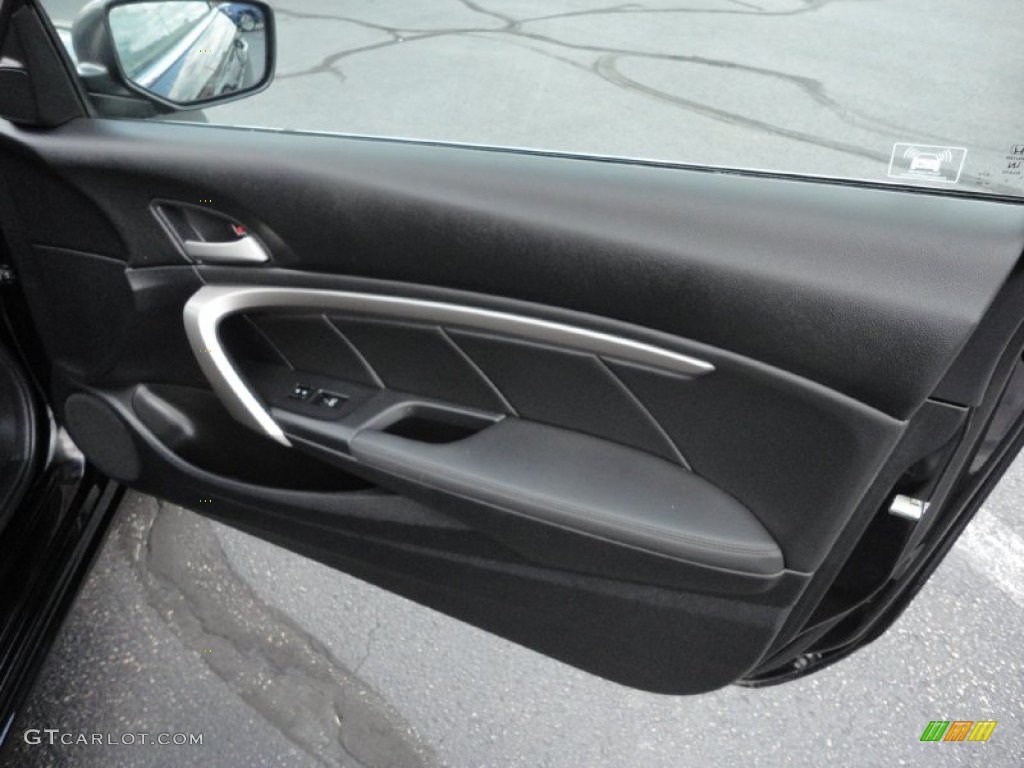 2010 Honda Accord EX Coupe Black Door Panel Photo #50539534