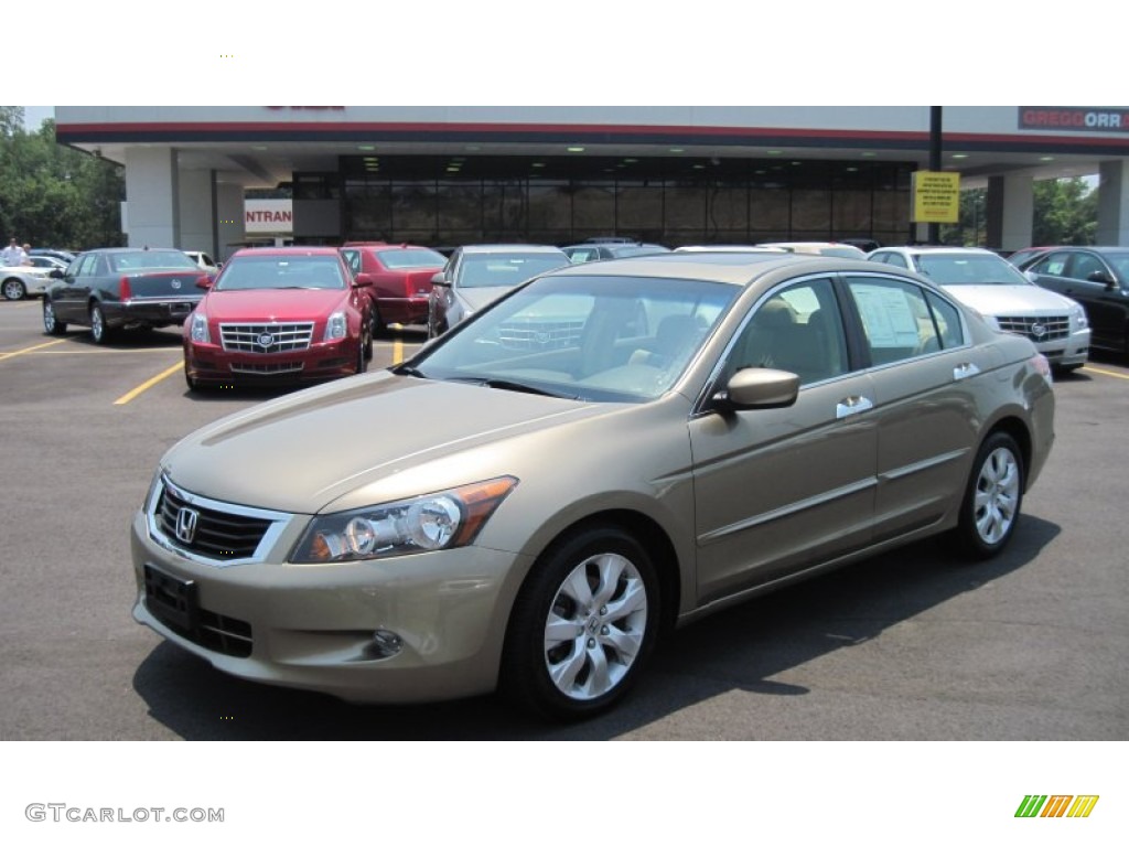 2008 Accord EX-L V6 Sedan - Bold Beige Metallic / Ivory photo #1