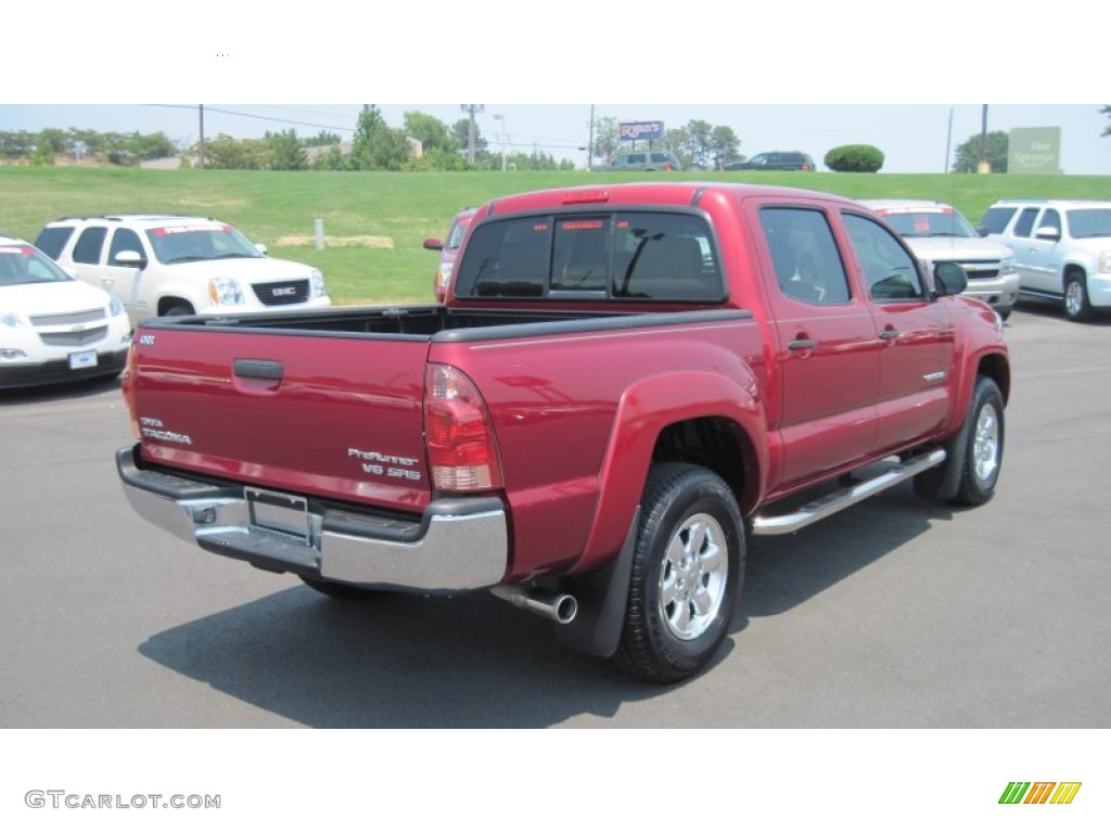 2007 Tacoma V6 SR5 PreRunner Double Cab - Impulse Red Pearl / Taupe photo #5