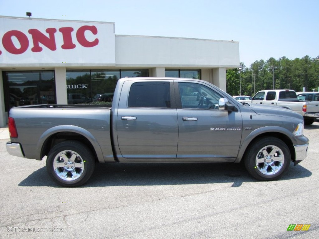 2011 Ram 1500 Laramie Crew Cab 4x4 - Mineral Gray Metallic / Dark Slate Gray photo #8