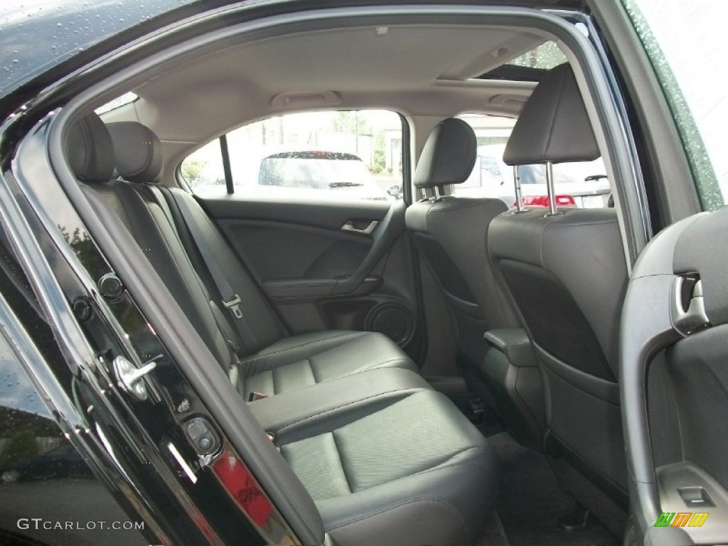 Ebony Interior 2010 Acura TSX V6 Sedan Photo #50544424