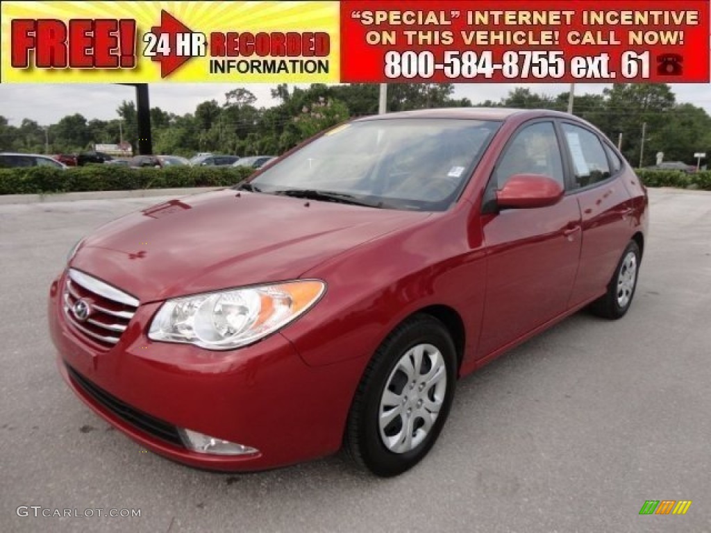 2010 Elantra GLS - Apple Red Pearl / Beige photo #1