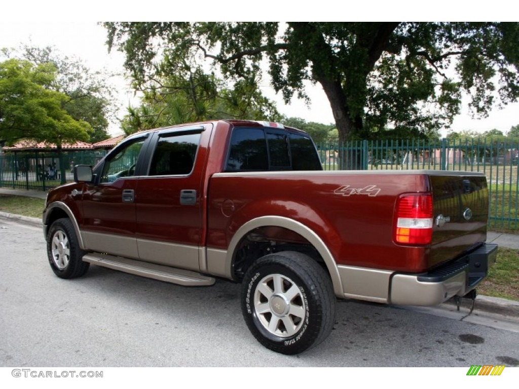 2005 F150 Lariat SuperCrew 4x4 - Dark Copper Metallic / Castano Brown Leather photo #5
