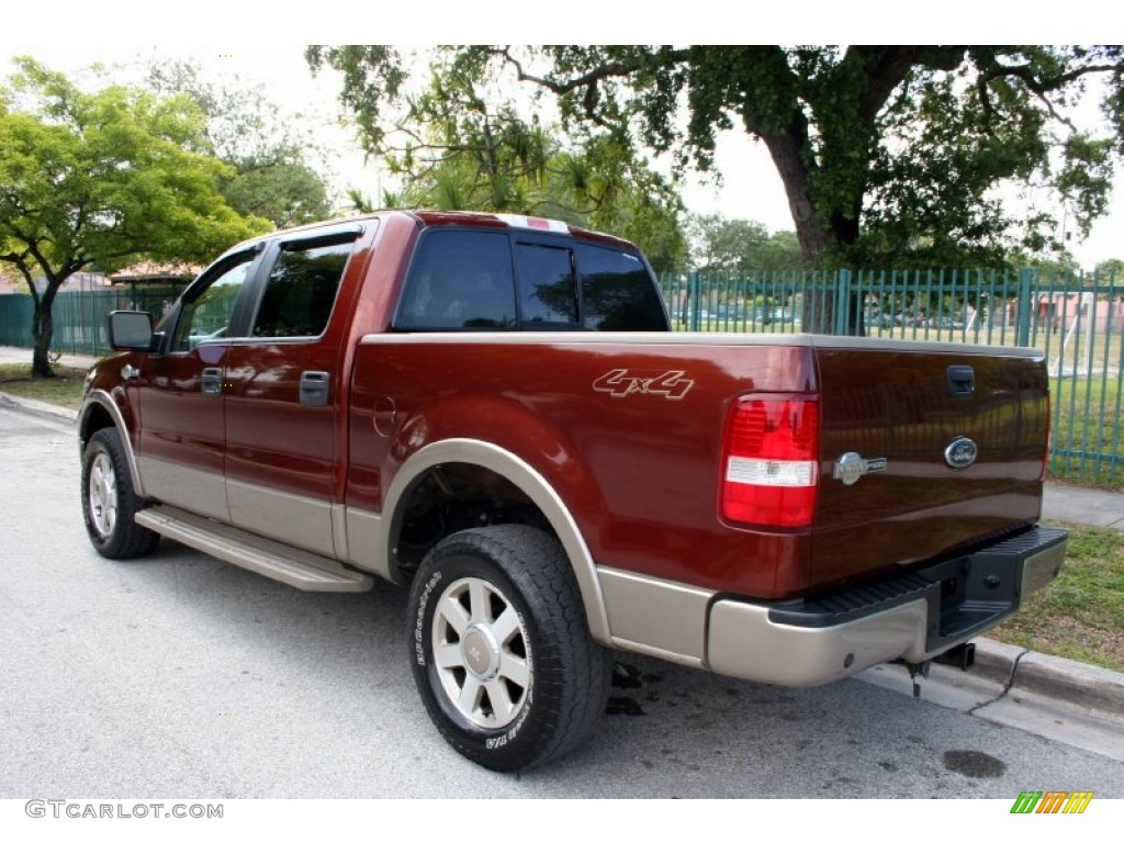 Dark Copper Metallic 2005 Ford F150 Lariat SuperCrew 4x4 Exterior Photo #50545822