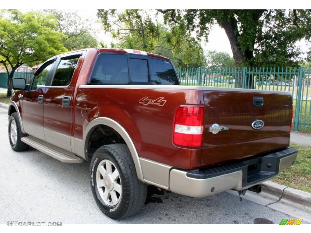 2005 F150 Lariat SuperCrew 4x4 - Dark Copper Metallic / Castano Brown Leather photo #7
