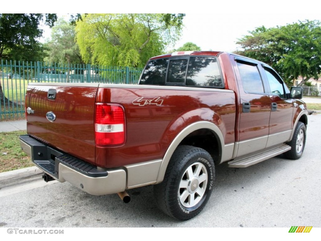 Dark Copper Metallic 2005 Ford F150 Lariat SuperCrew 4x4 Exterior Photo #50545846