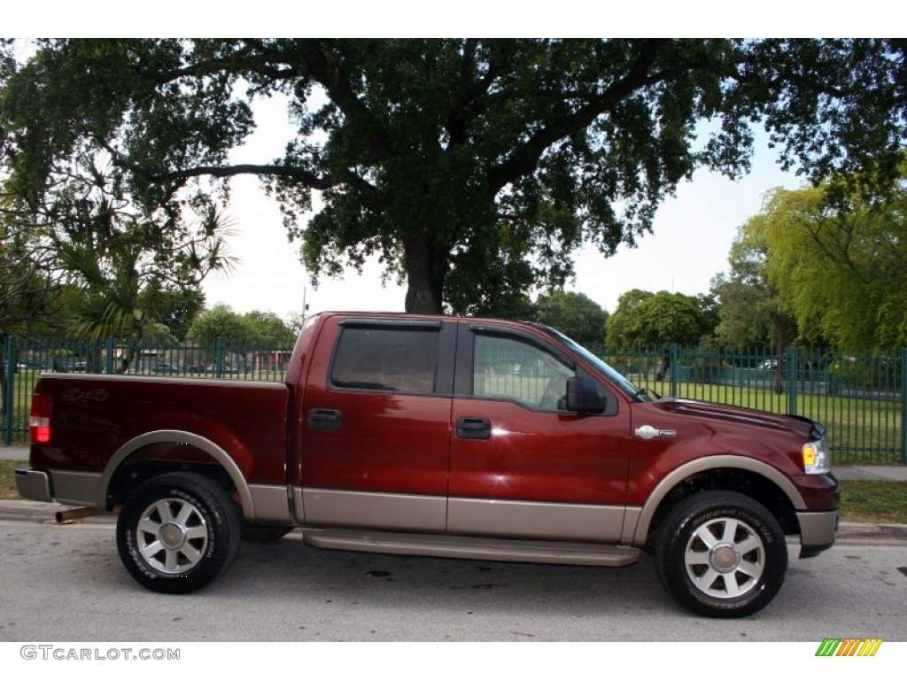 2005 F150 Lariat SuperCrew 4x4 - Dark Copper Metallic / Castano Brown Leather photo #10