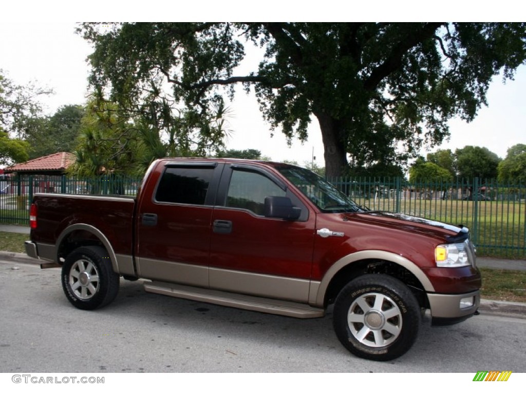 2005 F150 Lariat SuperCrew 4x4 - Dark Copper Metallic / Castano Brown Leather photo #11