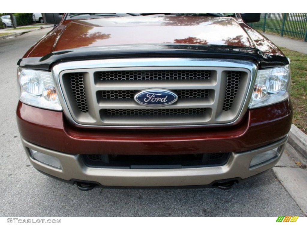 2005 F150 Lariat SuperCrew 4x4 - Dark Copper Metallic / Castano Brown Leather photo #15