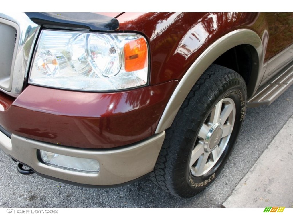 2005 F150 Lariat SuperCrew 4x4 - Dark Copper Metallic / Castano Brown Leather photo #18