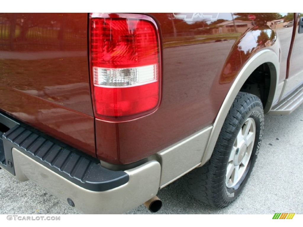 2005 F150 Lariat SuperCrew 4x4 - Dark Copper Metallic / Castano Brown Leather photo #20