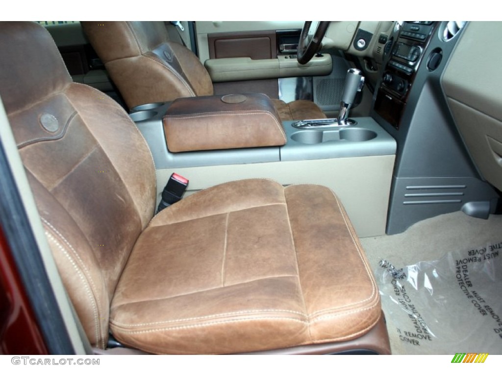 2005 F150 Lariat SuperCrew 4x4 - Dark Copper Metallic / Castano Brown Leather photo #46
