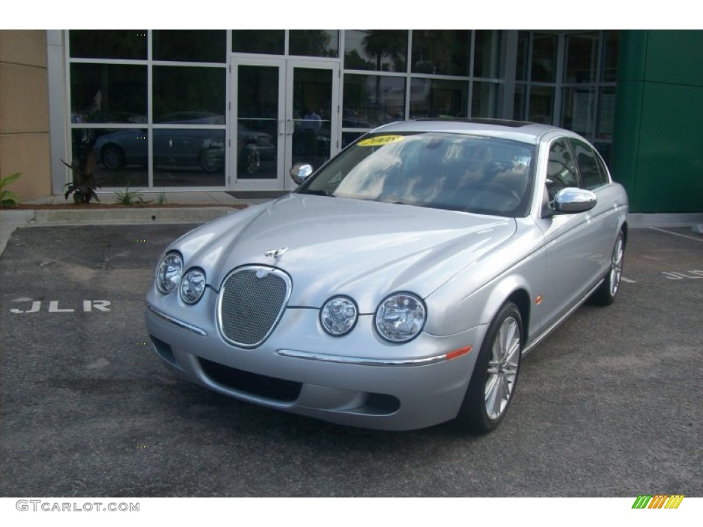 Liquid Silver Metallic 2008 Jaguar S-Type 3.0 Exterior Photo #50546638
