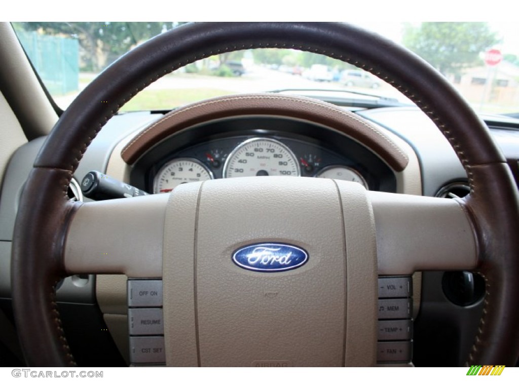 2005 F150 Lariat SuperCrew 4x4 - Dark Copper Metallic / Castano Brown Leather photo #67