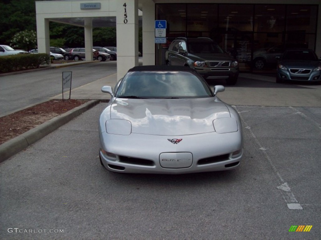 2004 Corvette Convertible - Machine Silver Metallic / Black photo #2