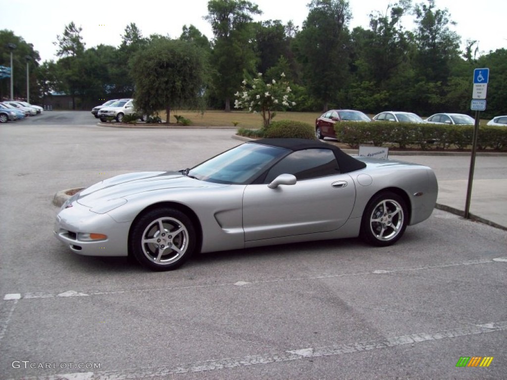 2004 Corvette Convertible - Machine Silver Metallic / Black photo #4