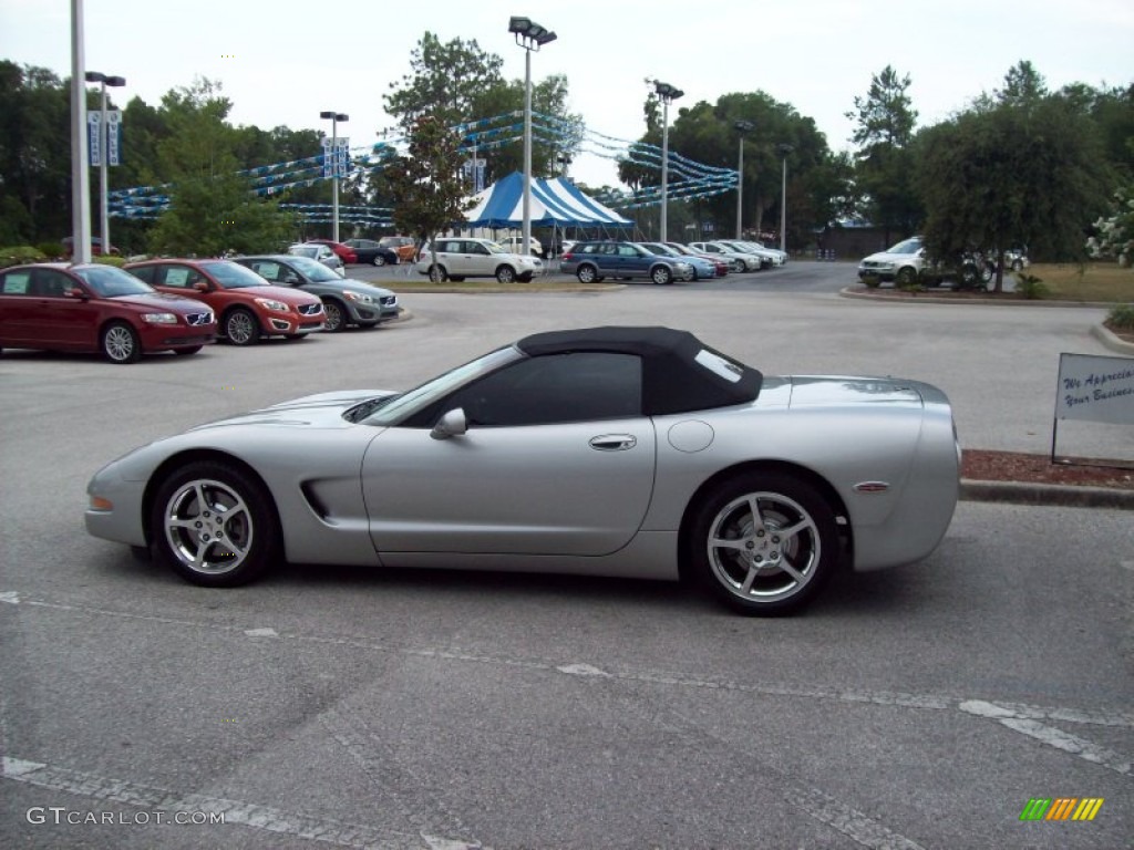 2004 Corvette Convertible - Machine Silver Metallic / Black photo #5