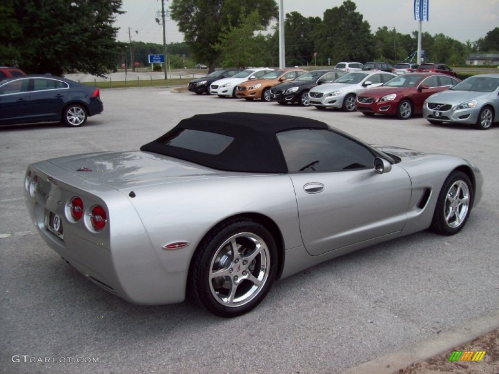 2004 Corvette Convertible - Machine Silver Metallic / Black photo #7