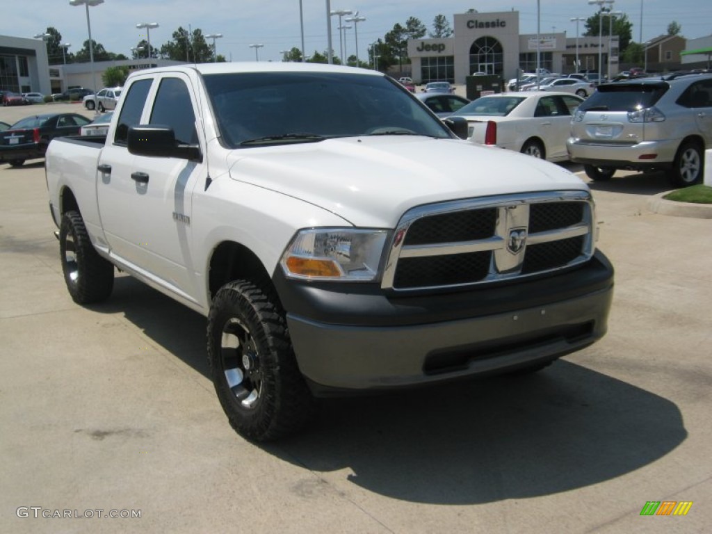 2009 Ram 1500 ST Quad Cab 4x4 - Stone White / Dark Slate/Medium Graystone photo #6