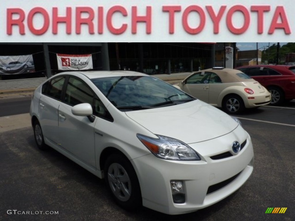 2010 Prius Hybrid II - Blizzard White Pearl / Dark Gray photo #6