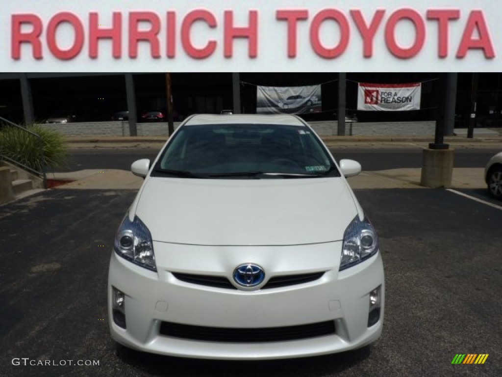2010 Prius Hybrid II - Blizzard White Pearl / Dark Gray photo #10