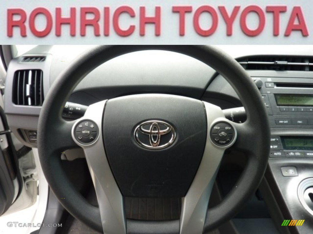 2010 Prius Hybrid II - Blizzard White Pearl / Dark Gray photo #17