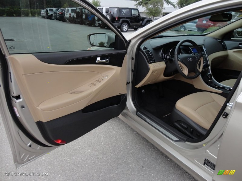 2011 Hyundai Sonata Limited Camel Door Panel Photo #50548189