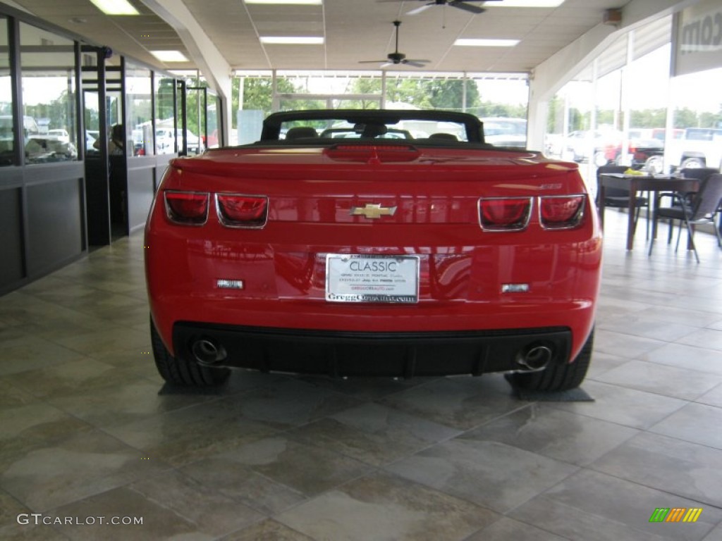 2011 Camaro SS/RS Convertible - Victory Red / Black photo #3