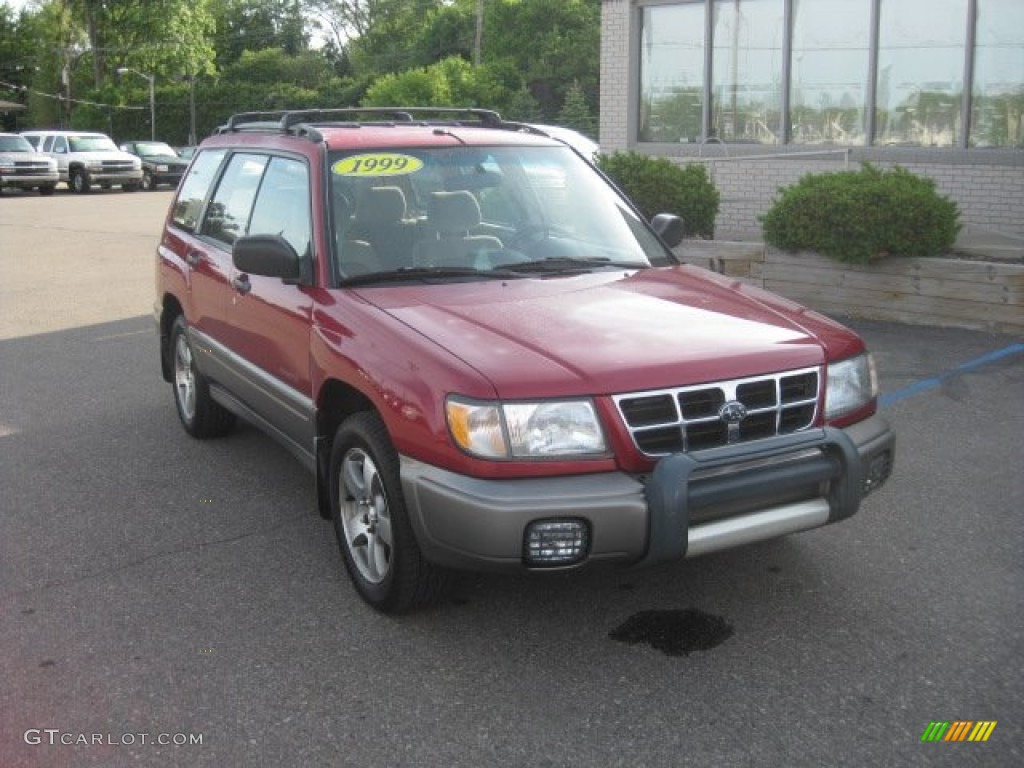 1999 Forester S - Canyon Red Pearl / Beige photo #1
