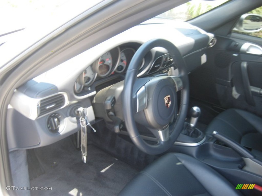 2007 911 Turbo Coupe - Arctic Silver Metallic / Sea Blue photo #16
