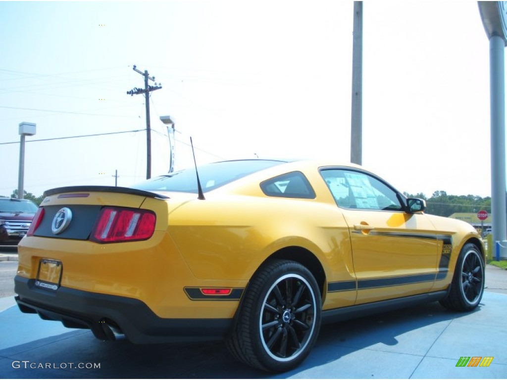2012 Mustang Boss 302 - Yellow Blaze Metallic Tri-Coat / Charcoal Black Recaro Sport Seats photo #3