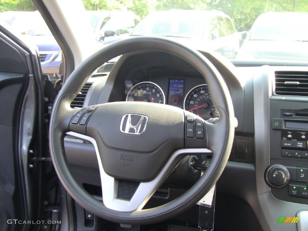 2010 Honda CR-V EX AWD Black Steering Wheel Photo #50553712