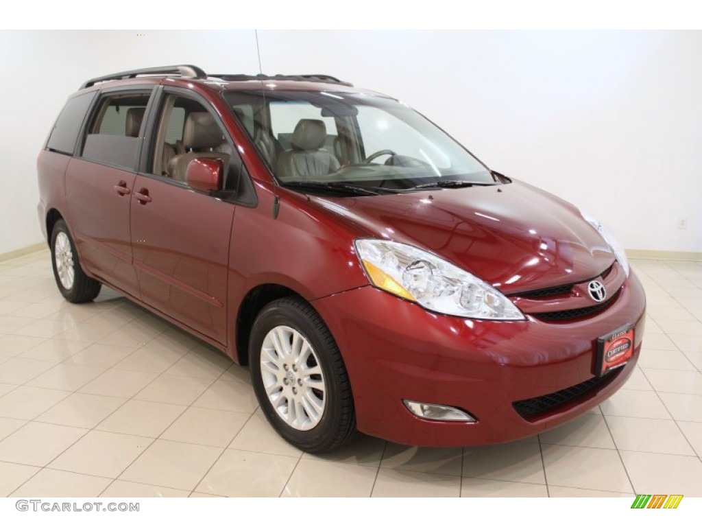 2009 Sienna XLE - Salsa Red Pearl / Taupe photo #1