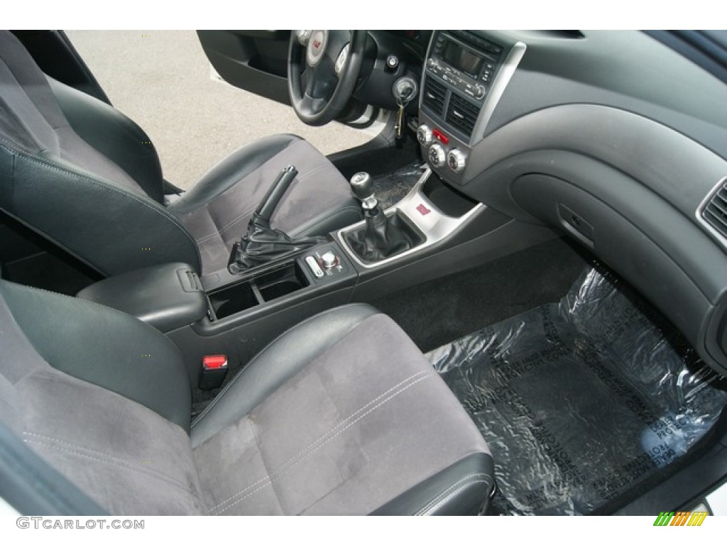 Graphite Gray Alcantara/Carbon Black Leather Interior 2009 Subaru Impreza WRX STi Photo #50555098