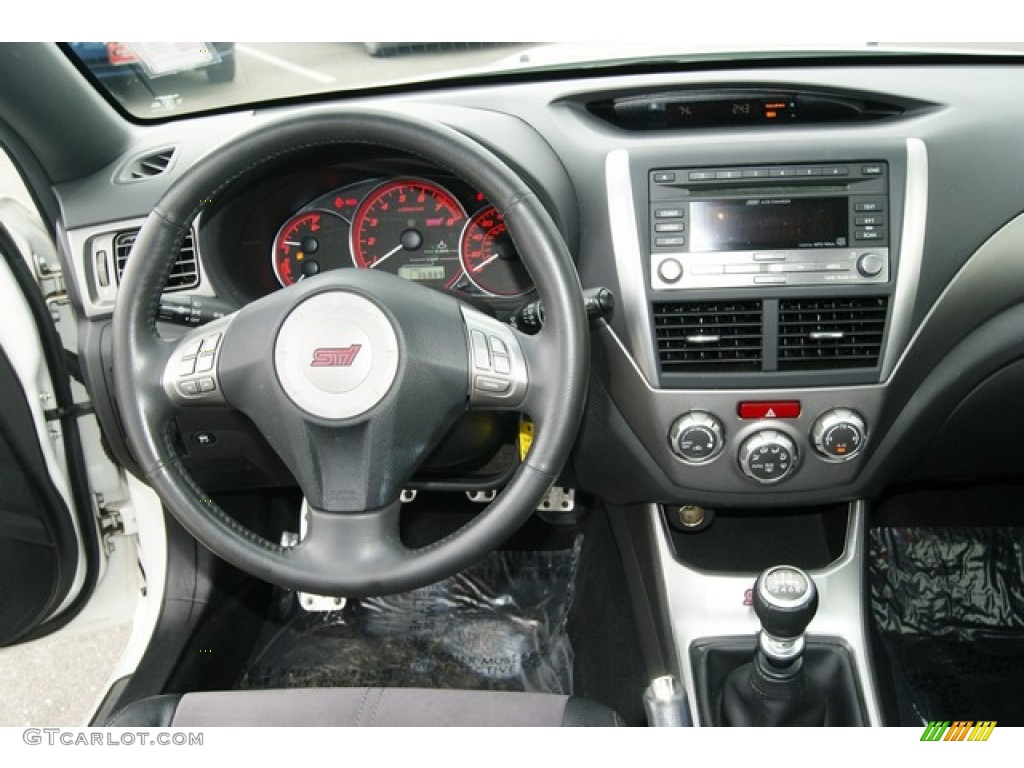 2009 Subaru Impreza WRX STi Graphite Gray Alcantara/Carbon Black Leather Dashboard Photo #50555251
