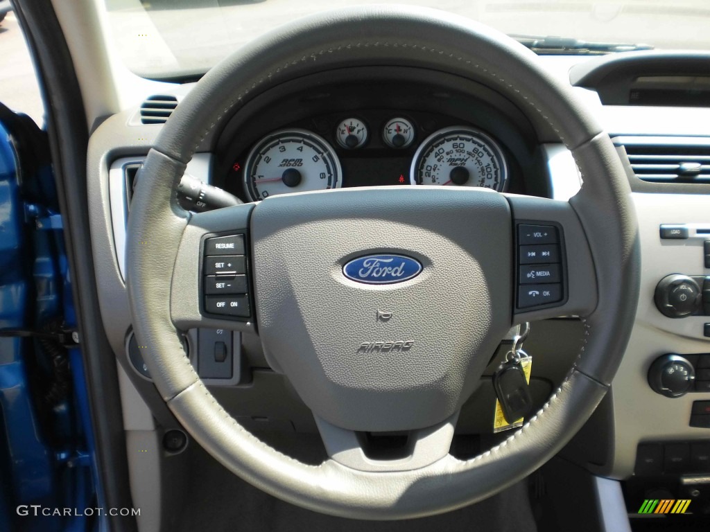 2010 Focus SES Coupe - Blue Flame Metallic / Medium Stone photo #25