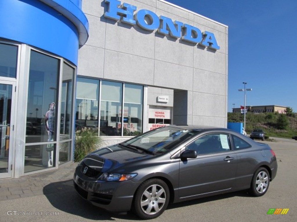 2009 Civic LX Coupe - Polished Metal Metallic / Gray photo #1