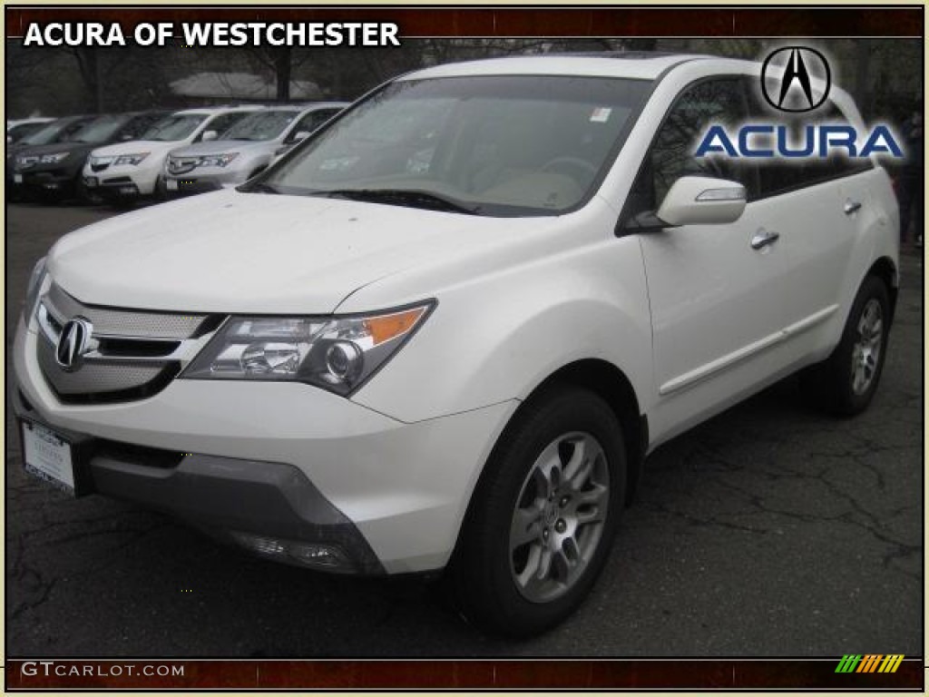 Aspen White Pearl Acura MDX