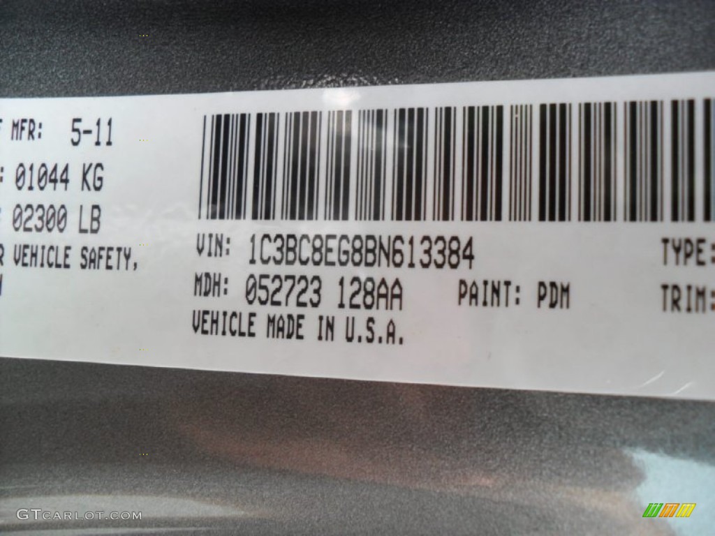 2011 200 Color Code PDM for Tungsten Metallic Photo #50558467