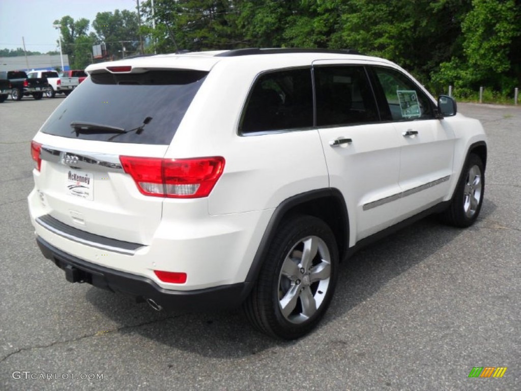 2011 Grand Cherokee Overland 4x4 - Stone White / New Saddle/Black photo #4