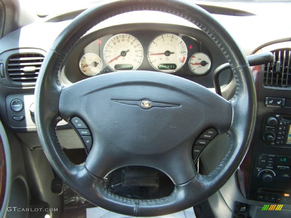 2004 Chrysler Town & Country Limited Medium Slate Gray Steering Wheel Photo #50561607