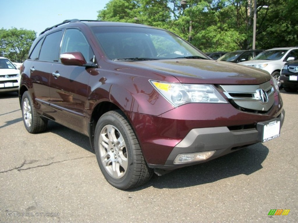 2007 MDX  - Dark Cherry Red Pearl / Ebony photo #4