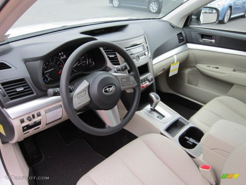 2011 Outback 2.5i Wagon - Satin White Pearl / Warm Ivory photo #12