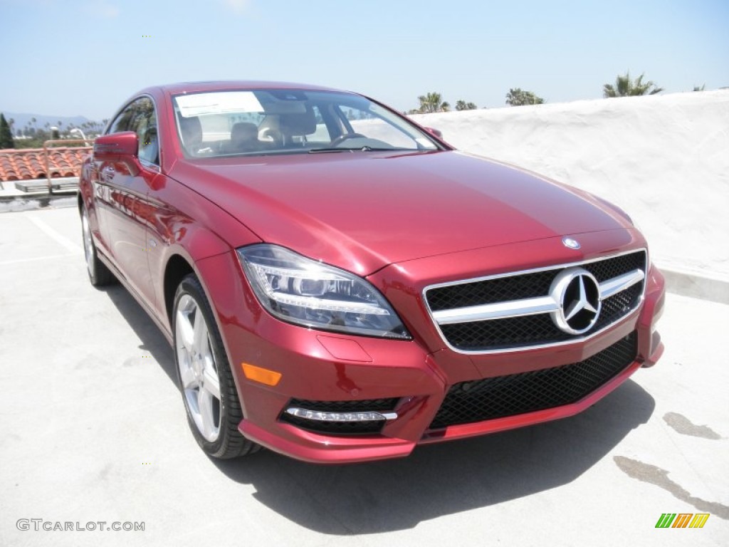 2012 CLS 550 Coupe - Storm Red Metallic / Almond/Mocha photo #1