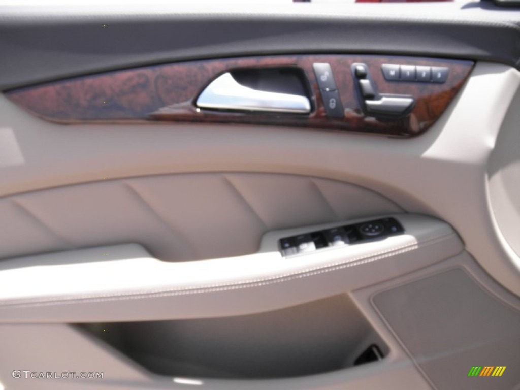 2012 Mercedes-Benz CLS 550 Coupe Almond/Mocha Door Panel Photo #50565628